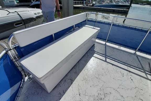 a group of people on a boat