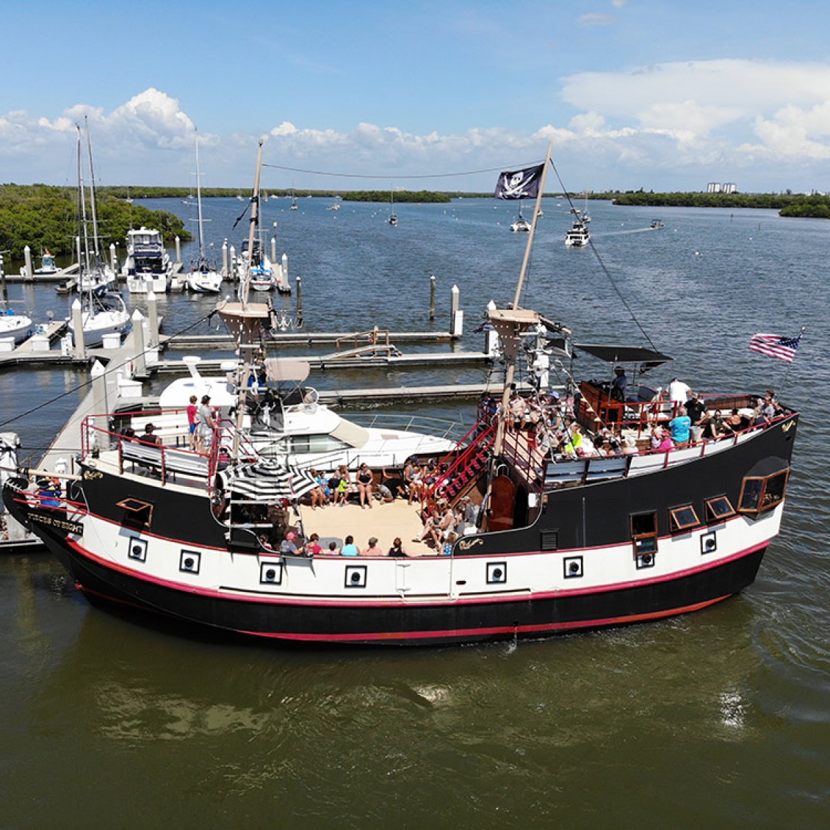 a small boat in a body of water