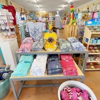 a stack of flyers on a table